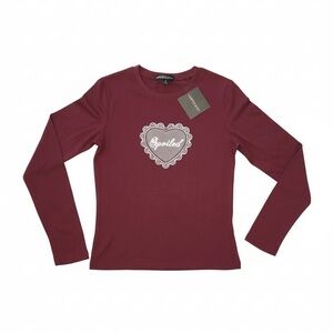 Harper &IVY Burgundy Long Sleeve Top